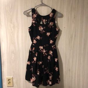 Black floral dress
